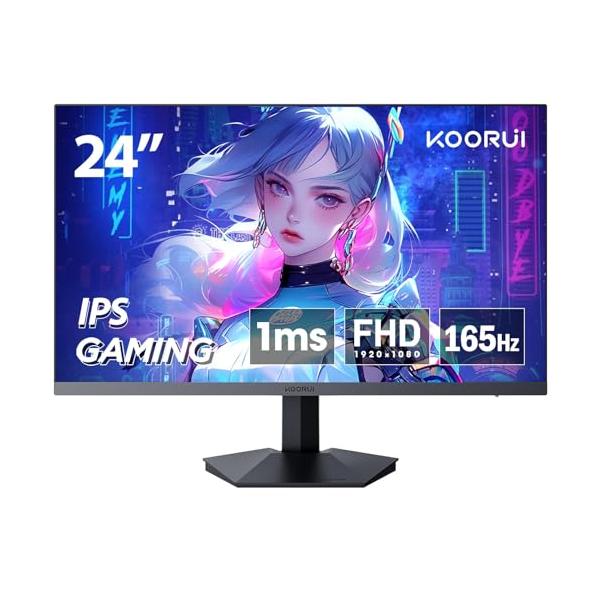 他サイト： KOORUI ゲーミングモニター 24 インチ 165Hz 1ms(GtG) Fast IPSパネル FPS向き フルHD ゲームモニター Adの商品画像