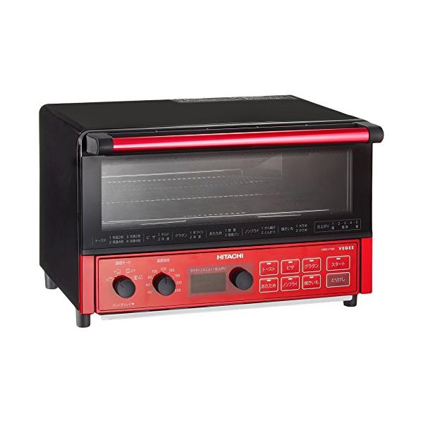 【未開封】日立 HMO-F100 コンベクションオーブントースター レッド 日立 コンベクション オーブントースター 1300W 4枚焼き 遠赤ヒーター