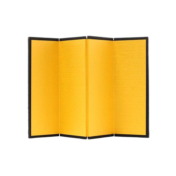 他サイト： ミニ金屏風 4曲 100×148mm 絹目模様 CCM-2-002の商品画像