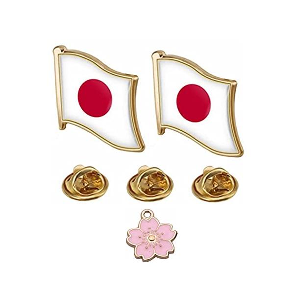 Za-Bi (ザ-ビ) ピンバッジ 日の丸 ２個セット＋予備 ピンズ／日の丸ピンズ