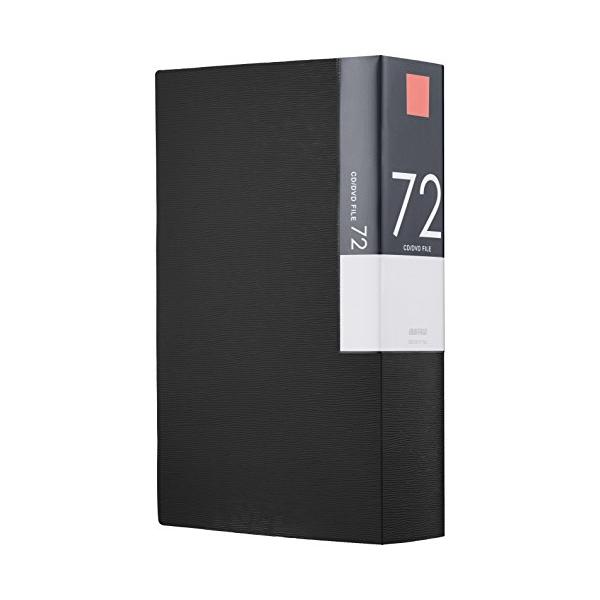 バッファロー BUFFALO CD&DVDファイルケース ブックタイプ 72枚収納 ブラック BSCD01F72BK
