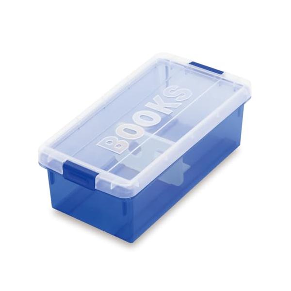 文庫本ブルー/（外寸）W18.1×D37×H12.4cm（内寸）W15.4×D31×H10.5cm/I-211・パッケージ個数:1・文庫本がぴったり収まるサイズ文庫本約26冊（厚さ1.2cm目安）を収納できる、文庫本専用サイズ設計。整理整頓...