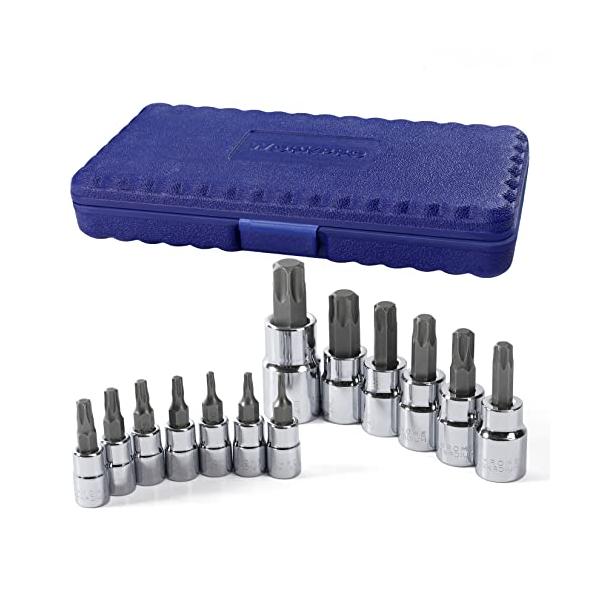 他サイト： WORKPRO トルクスビットソケットセット トルクスレンチ 差込角 6.35mm 9.5mm 12.7mm 13点1セットの商品画像