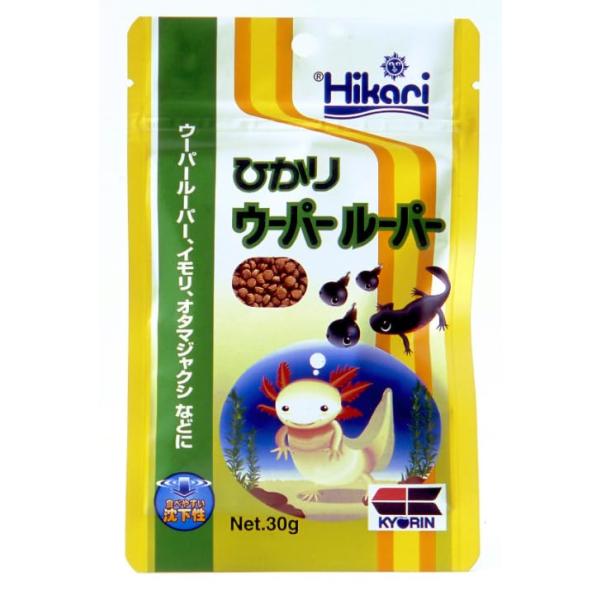?数十年という長寿命なウーパールーパーを幼体から健康に成長させるため、骨格を形成するカルシウムなどのバランスを考えた完全栄養食です。・?食欲を刺激するアミノ酸を添加し、視力の弱いウーパールーパーに・?店頭で販売される事の多い5cm程度の小さ...