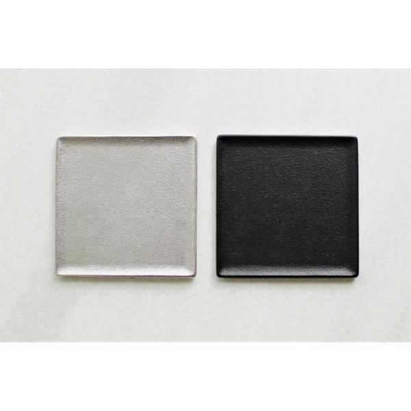 香皿　スクエアトレー　L■寸法：縦130 × 横130 × 高さ6（mm）■種類：Black　Silver■素材：アルミニウム■用途：コーン香置き・中サイズまでの線香■製造：日本製 富山県高岡市■販売元：博鳳堂 / 炭谷三郎商店通常のトレー...