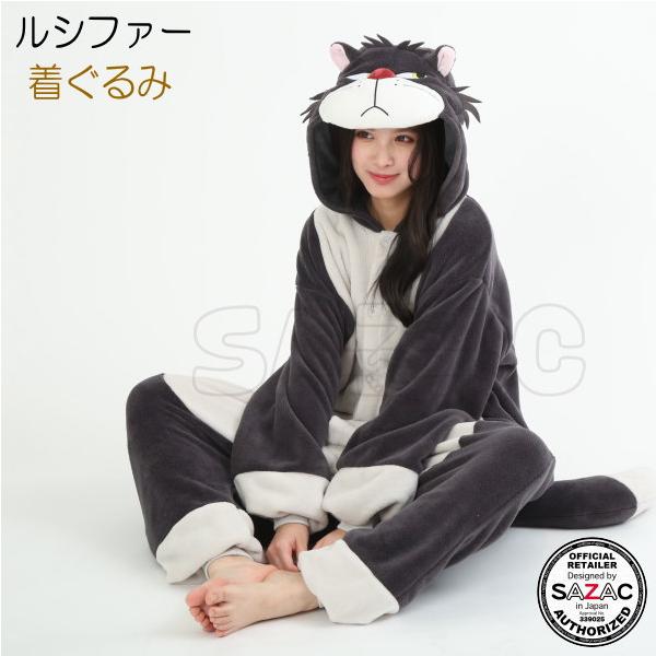 着ぐるみ 大人用 ルシファー 珊瑚マイヤー Disney ディズニー シンデレラ キャラクターグッズ 猫 ねこ かわいい 部屋着 パジャマ ハロウィン 仮装 衣装 コスプレ