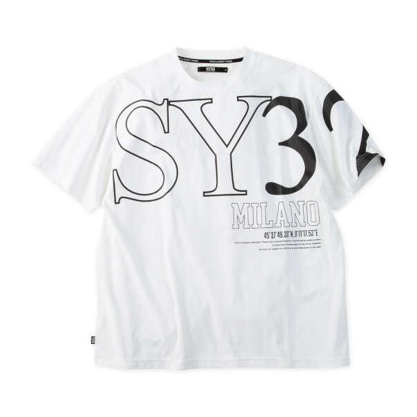 大きいサイズ メンズ■SY32 by SWEET YEARSビッグロゴ半袖Tシャツ▽大きいサイズ メンズ 3L 4L 5L 6L