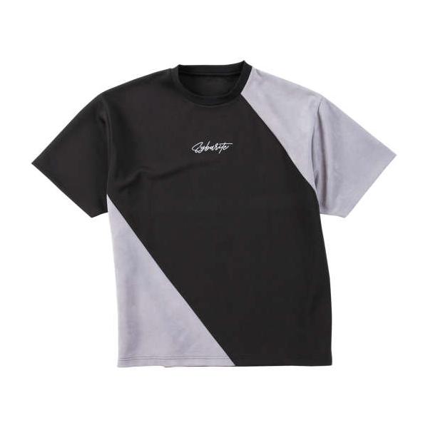 大きいサイズ メンズ□in the atticスエード切替半袖Tシャツ▽大きい