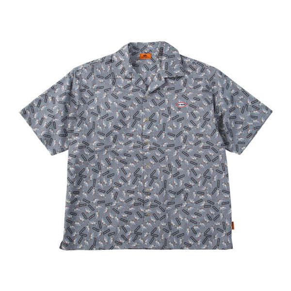 大きいサイズ メンズ□KRIFF MAYERかるさらエアー総柄プリント開襟半袖