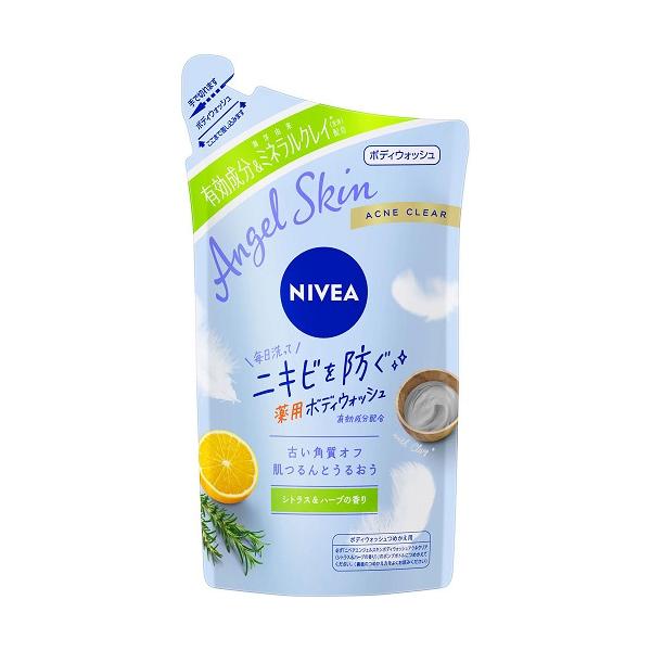 ニベア　エンジェルスキン　ボディウォッシュ　アクネクリア　シトラス＆ハーブの香り　つめかえ用　【350ml】(花王)