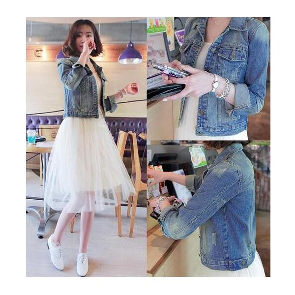 デニムジャケット レディースファッション女性ダメージ加工デニムコート学生服 ショート丈ol通勤スタイリッシュ長袖gジャン ストリート アメカジ春秋ジージャン Buyee Buyee Japanischer Proxy Service Kaufen Sie Aus Japan