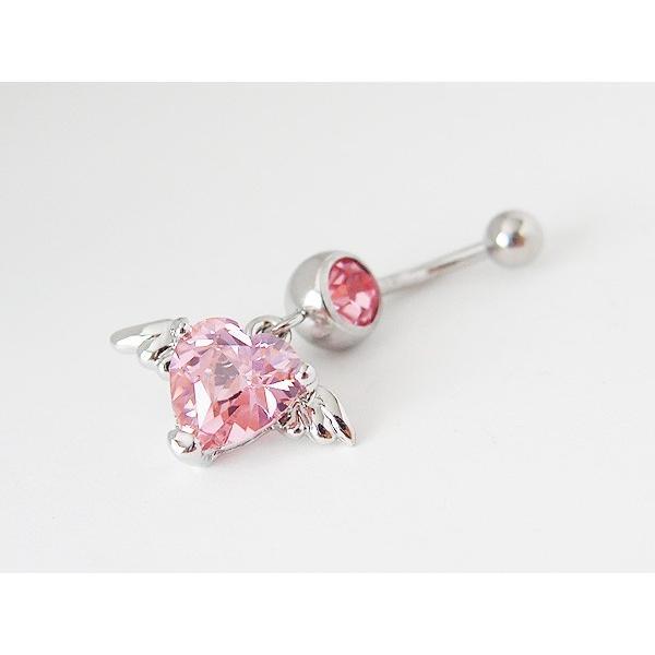 羽の生えたハートのジュエル バナナバーベル 耳 へそピアス 14g ボディピアス ピンク Buyee Buyee Japanese Proxy Service Buy From Japan Bot Online