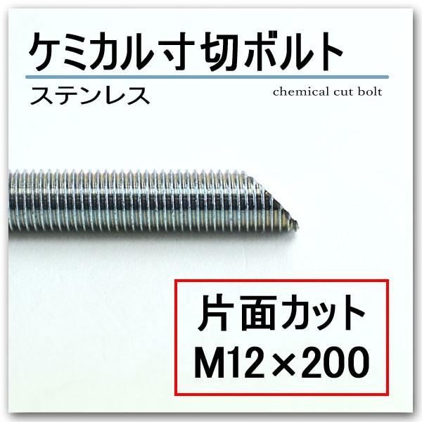 �X�e�����X �P�~�J�����؃{���g �ЖʃJ�b�g M12×200mm 10�{ SUS304