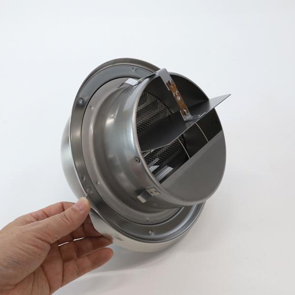 丸型フード水切付ガラリ防火ダンパー付 UK-GEN150SHD-HL φ150用 丸型フード水切付ガラリ防火ダンパー付 UK-GEN150SHD-HL φ150用