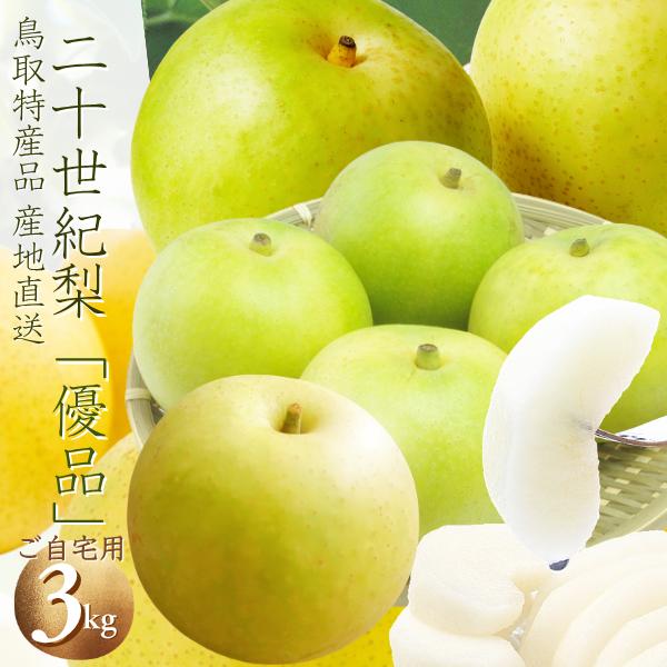 梨 二十世紀梨  二十世紀梨 3kg 20世紀梨 なし ナシ（S-３L 7-18個前後 ）(ご自宅用 優品）梨  梨 送料無料