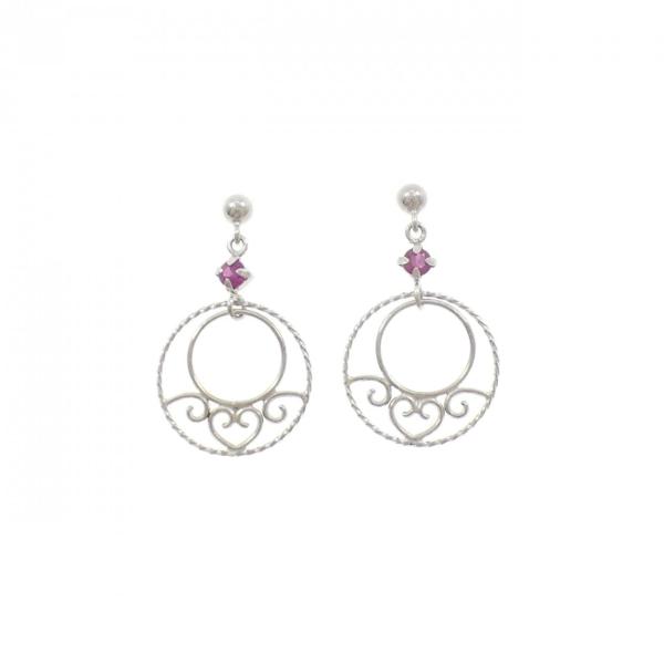 K10WG ハート ルビー ピアス : KOMEHYO ONLINESTORE Yahoo!店 - 通販