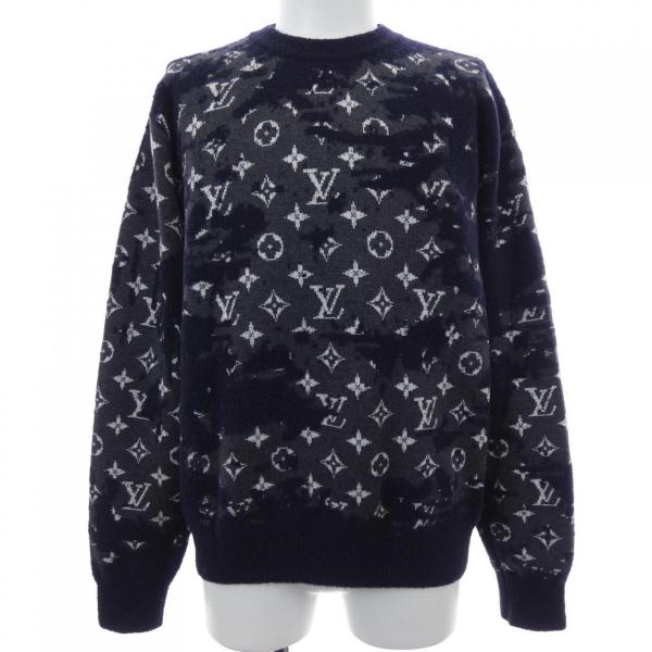 超レア！ 極美品✨ ルイヴィトン ディストレスト モノグラム ニット XL ルイヴィトン LOUIS VUITTON ディストレストモノグラムクルーネック