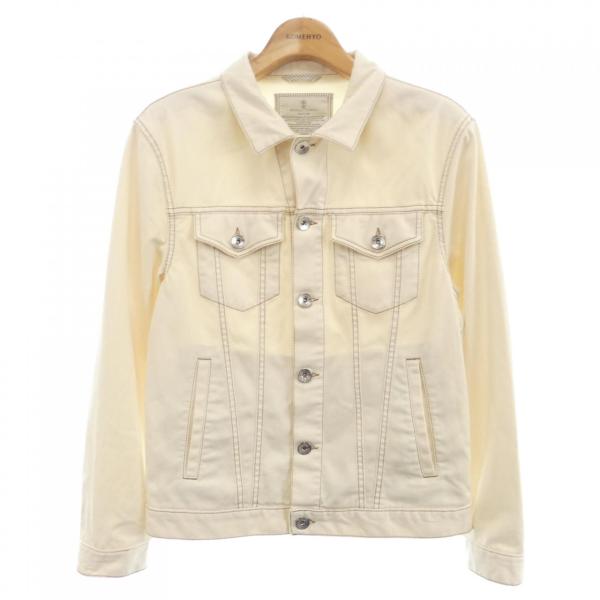 BRUNELLO CUCINELLI コットンジャケット　美品！ Brunello Cucinelli - Heather & Smoke Gray Suede Bomber Jacket