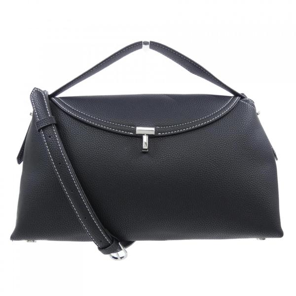 最終　新品未使用　トーテム　TOTEME T-Lock　ハンドバッグ　タン T-lock grained-leather top handle tan – TOTEME