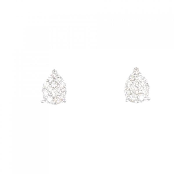 K18WG イヤリング　ダイヤモンド0．56 片耳 楽天市場】ダイヤモンド ピアス ハーフエタニティ K18 1.0