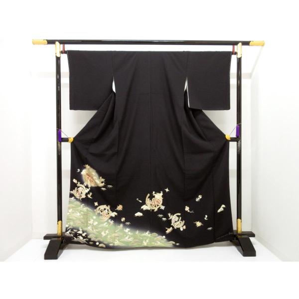 未使用品】黒留袖 友禅金彩加工 ボカシ染 : KOMEHYO ONLINESTORE Yahoo