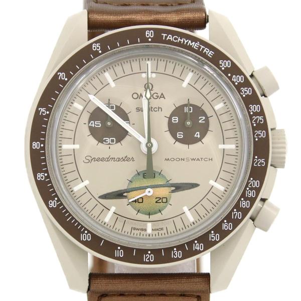 極美品　スウォッチ　オメガ　ミッション　サターン　SO33T100 スウォッチ スウォッチxオメガ・ミッショントゥサターン