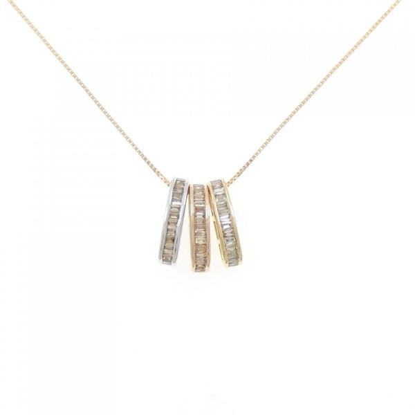 K18スリーカラー ダイヤモンド ネックレス 0.56CT : KOMEHYO 