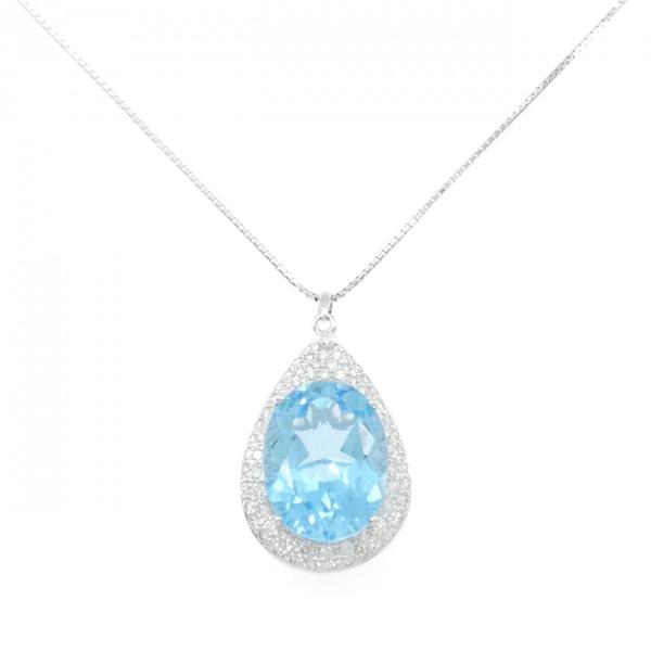 K18WG ブルートパーズ ネックレス 21.60CT : KOMEHYO ONLINESTORE
