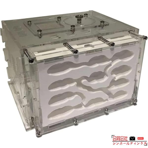 透明アクリル製の携帯電話ケースは360度どの方向からでも内部を観察できます。 これらの驚くべき生き物たちの組織的な社会活動を見ることができることは、子供たちにとって非常に重要な経験です。 また、夏の旅行や自由研究にも最適です。この巣は、アリ...