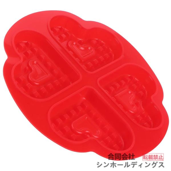 1個：サイズ：17.5cm、スタイル: 4連ラブモデル 58004、サイズ: 4連ラブモデル 58004、食品グレードのシリコーン素材、安全、、高強度、耐性、優れ適応性。高温耐性があり、-40?230℃で安全に使用でき、電子レンジ、冷蔵庫、...