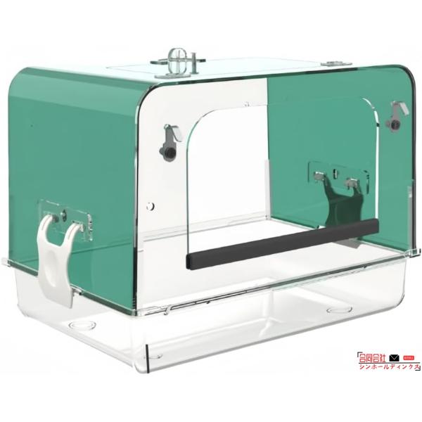 【引き出し付き】底面の引き出しは、ケージを開けずに直接水や餌を入れられるように設計されています。透明で中身が見やすく、水浴びの様子が良く観察できて良いです。小鳥たちが水浴びをしている様子は、羽をいっぱいに広げて遊んでいるようにも見えますよね...