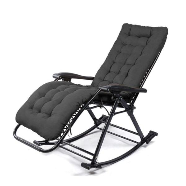 インフィニティチェア ランバーサポート枕で埋め無重力チェアシート調整パティオラウンジリクライニングチェア 持ち運びが簡単 (Color : Black Size : One size