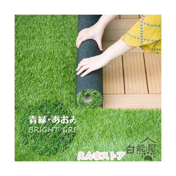 人工芝 ロール 2m×10m 芝丈20mm ピン42本 4色立体感 透水穴 青緑 Amazon | 人工芝 ロール 芝丈20mm 2mx10m 透水タイプ 防草シート 芝生