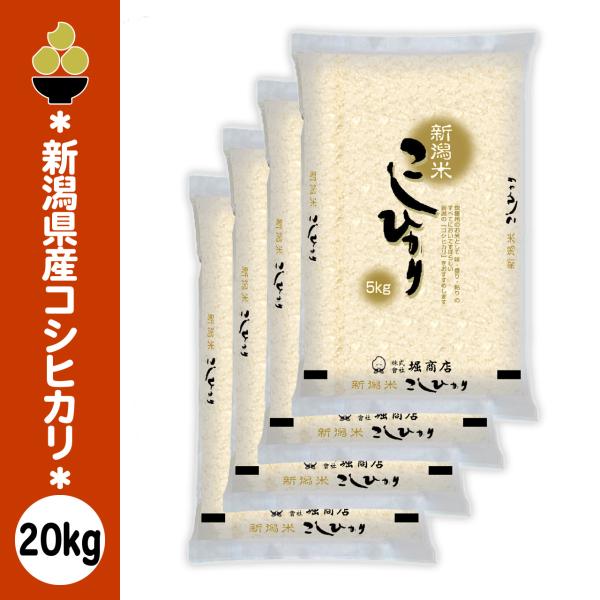 令和7年産 新潟産コシヒカリ 20kg (5kg x 4袋) 朧月 まだまだ美味しい 訳あり