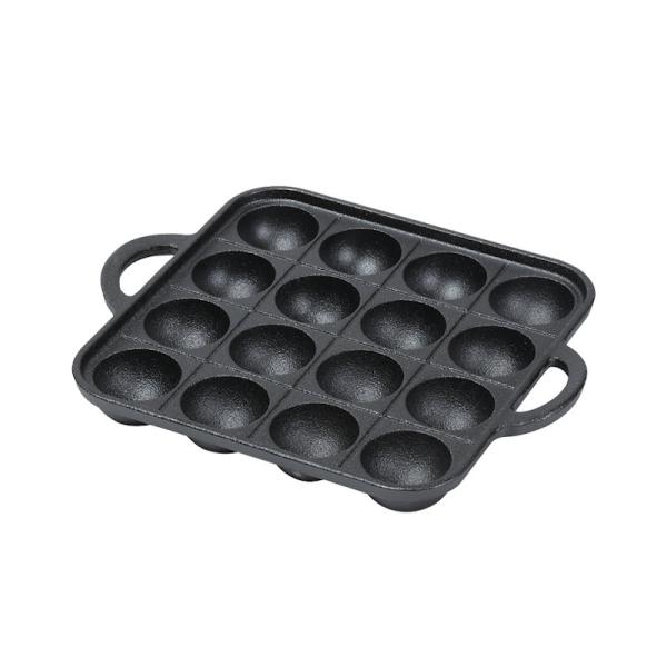 鉄鋳物製でおうちで本格タコ焼きが楽しめます。