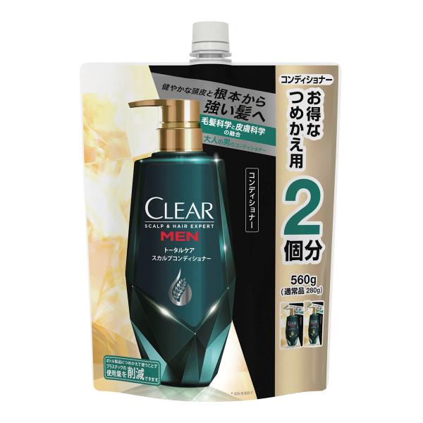 他サイト： ユニリーバ　クリアフォーメン　トータルケア　スカルプコンディショナー　詰め替え用　５６０ｇの商品画像
