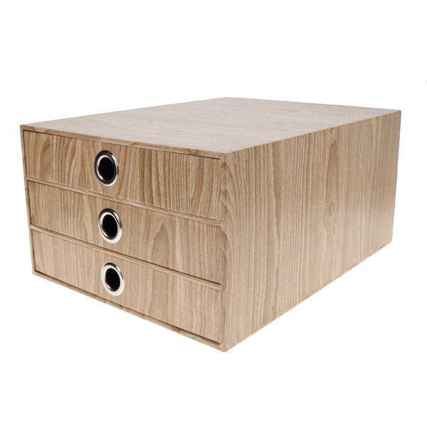 シンプルなデザインとぬくもりを感じるカラーでお部屋の雰囲気を壊さず、机の上をきれいに整理整頓できる。