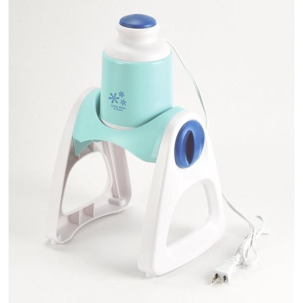 電動で押すだけ簡単かき氷。調節レバーで口溶けなめらかな細かめ・シャリシャリ食感の粗めといった2通りの氷が楽しめます。単品サイズ：約幅２３×奥行１９×高さ３５ｃｍ単品重量：１，１００ｇ