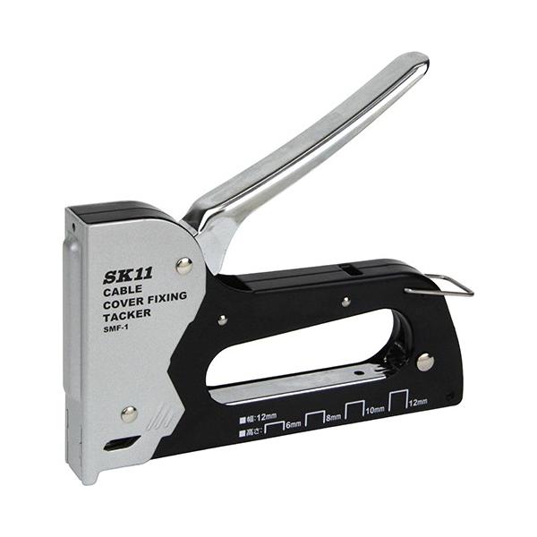 木材での、モールの固定に使えるハンドタッカーです。プラスチックモールなどの壁面への固定。