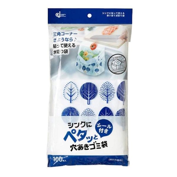 他サイト： ケミカルジャパン　シンクにペタッと穴あきゴミ袋　１００枚入りの商品画像