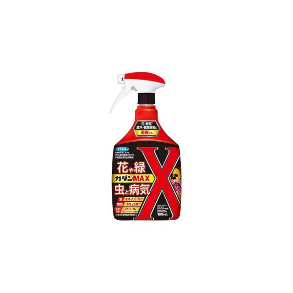 農薬 フマキラー カダンMAX 1000ml 園芸用 殺虫殺菌剤 スプレー 殺虫剤 殺菌剤 害虫駆除 病気対策 アブラムシ ハスモンヨトウ うどんこ病 黒星病