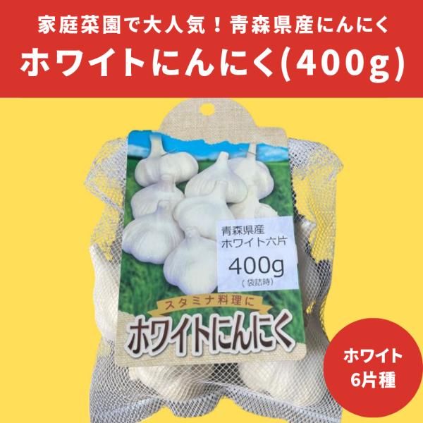 ３袋以上でクーポン割引 400g にんにく 栽培用 国産 ニンニク 青森県産 ホワイト六片 球根 種用 家庭菜園 プランター栽培 国産 おすすめ 人気 簡単 初心者