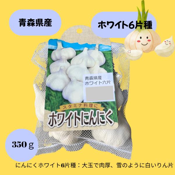 ３袋以上でクーポン割引 350g にんにく 栽培用 国産 ニンニク 青森県産 ホワイト六片 球根 種用 家庭菜園 プランター栽培 国産 おすすめ 人気 簡単 初心者