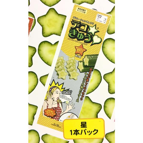 デコきゅう 星型 1本パック キュウリの型 型どりケース 家庭菜園 ガーデニング お弁当 かわいい 野菜
