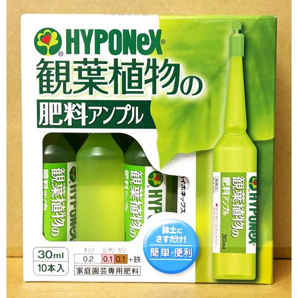 ハイポネックス 観葉植物の肥料アンプル 30ml×10本入
