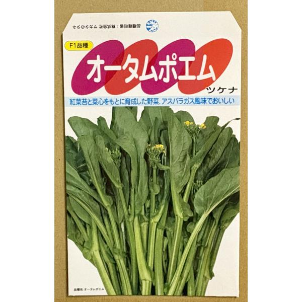 ３袋以上でクーポン割引 オータムポエム 小袋 1ml 種 漬菜 つけな ツケナ 送料無料 小袋 野菜 園芸 人気 栽培 種子 野菜の種 たね 美味しい 安い おすすめ