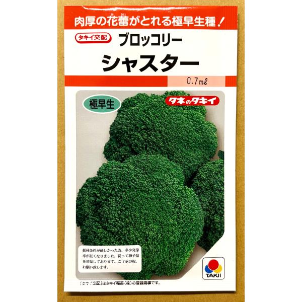 ３袋以上でクーポン割引 シャスター ブロッコリー  種 0.7ml 送料無料 小袋 野菜 園芸 人気 栽培 種子 野菜の種 たね 美味しい 安い おすすめ