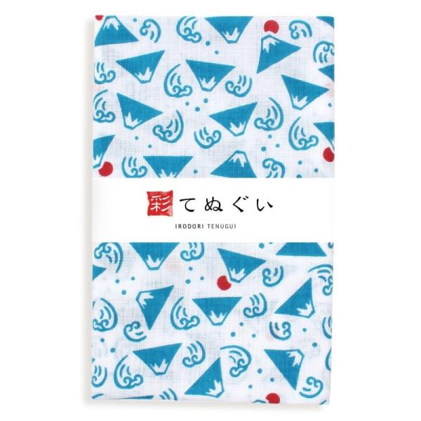 手ぬぐい 日本製 富士山 白 和柄 綿100% 端がほつれない 手拭い タオル ギフト TE-06133M-IR