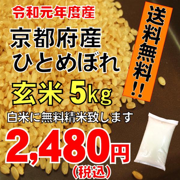 令和元年産】玄米 京都府産 ひとめぼれ5kg 2019年産 お米 ヒトメボレ 