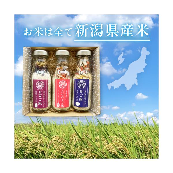 米 ギフト お米 プレゼント たけの子ご飯 瓶１合 新潟産コシヒカリ 筍ごはん 国産 食品 可愛い 美味しい あすつく 送料無料 ラッピング のし
